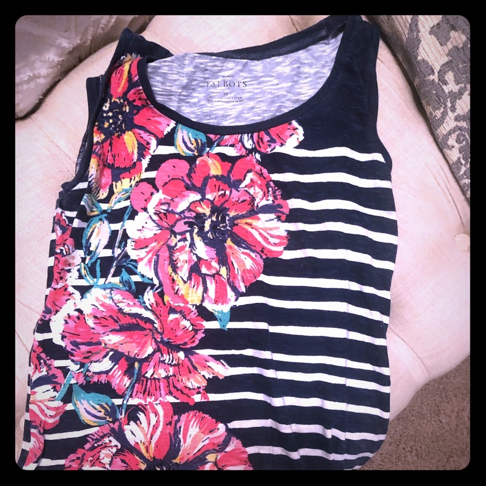 Talbots summer tank top floral